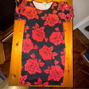 Beware dress with roses